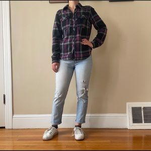 Maurices 100% cotton plaid flannel
